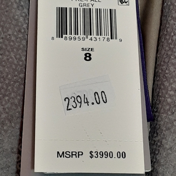 RALPH LAUREN PURPLE LABEL Silver Gray Sequin Blazer I Button Women's Sz 8 - Picture 16 of 16